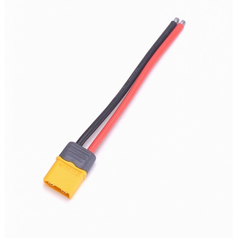 Connector Amass XT60H-M male + 10cm 14AWG soldered cable Connector Amass XT60H-M male + 10cm 14AWG soldered cable