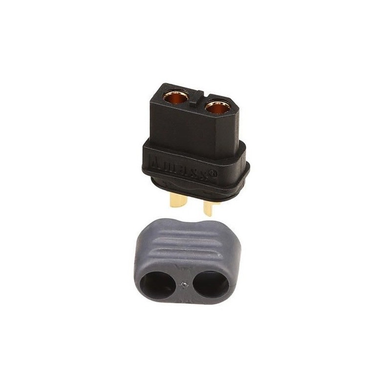 Conector Amass XT60H-F hembra negro Conector Amass XT60H-F hembra negro