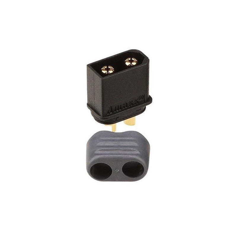 Conector Amass XT60H-M macho negro Conector Amass XT60H-M macho negro