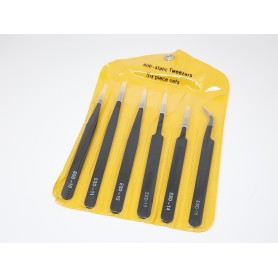6 x Pinzas de precisión antiestáticas 2