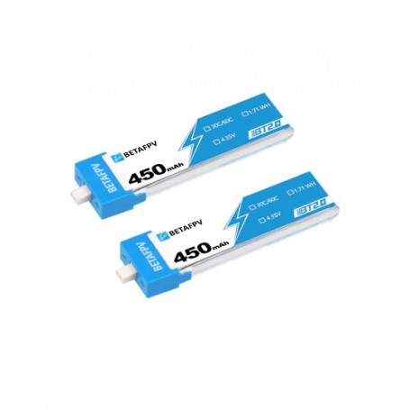 BETAFPV BT2.0 450mAh 1S 30C Battery (4PCS)