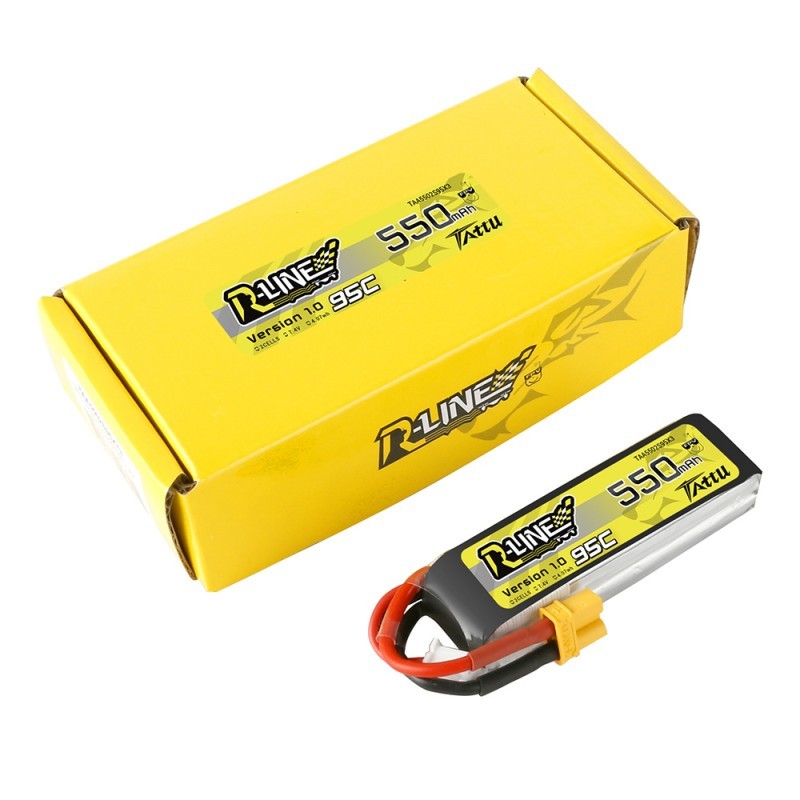 Tattu R-Line 550mAh 7.4V 2S1P 95C Lipo Battery