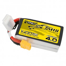 Tattu R-Line Version 4.0 1400mAh 14.8V 130C 4S1P Lipo Battery Pack with XT60 Plug 2