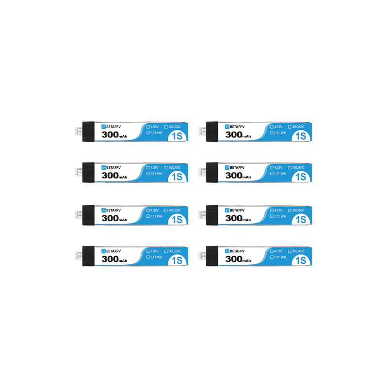 BETAFPV PH2.0 300mAh 1S 30C Battery (8PCS)