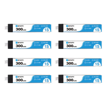 BETAFPV PH2.0 300mAh 1S 30C Battery (8PCS)