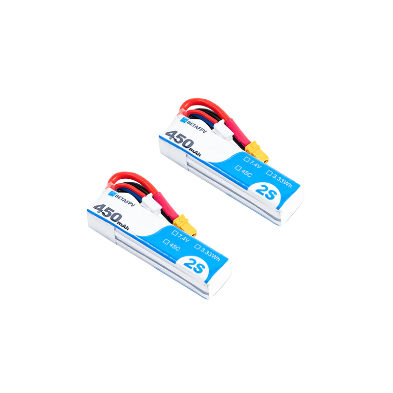 BETAFPV 450mAh 2S 45C Lipo Battery (2PCS) BETAFPV 450mAh 2S 45C Lipo Battery (2PCS)