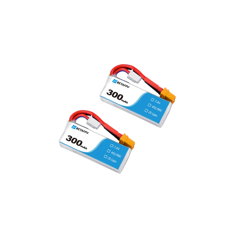 BETAFPV 300mAh 2S 45C Lipo Battery (2PCS)