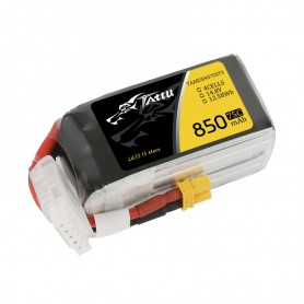 Tattu 850mAh 4S 14.8V 75C Lipo Battery Pack with XT30 plug 2