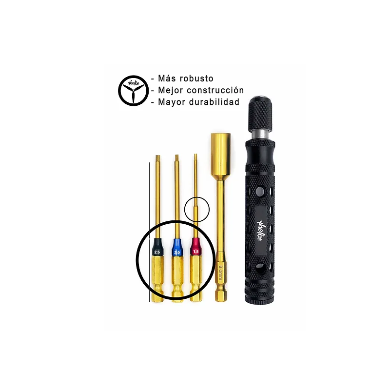 Xhelix kit de herramientas 4en1