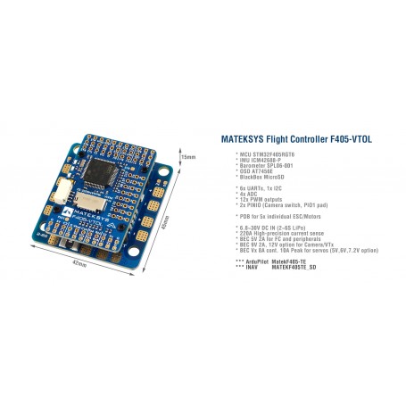 Mateksys Flight Controller F405-VTOL