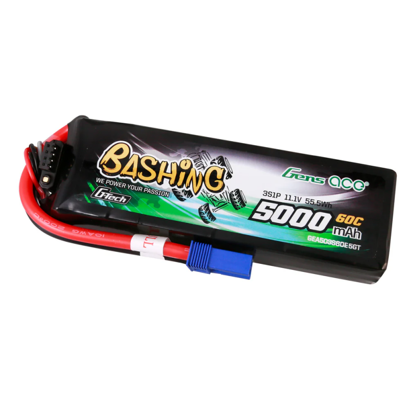 Gens ace G-Tech 5000mAh 11.1V 3S1P 60C Lipo Battery Pack with EC5 Plug-Bashing Series Gens ace G-Tech 5000mAh 11.1V 3S1P 60C Lipo Battery Pack with EC5 Plug-Bashing Series