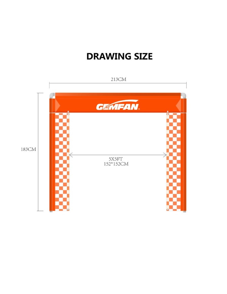 Drone Racing Reflective Gate - 5x5 Red