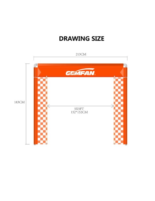 Drone Racing Reflective Gate - 5x5 Red