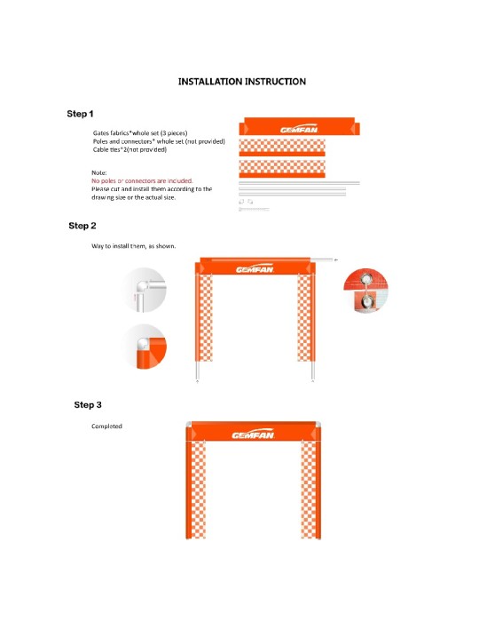 Drone Racing Reflective Gate - 5x5 Red